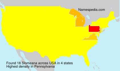 Surname Slomeana in USA Surname Slomeana in USA