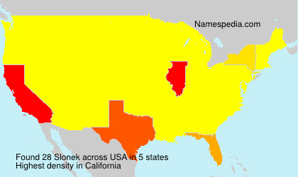 Surname Slonek in USA Surname Slonek in USA