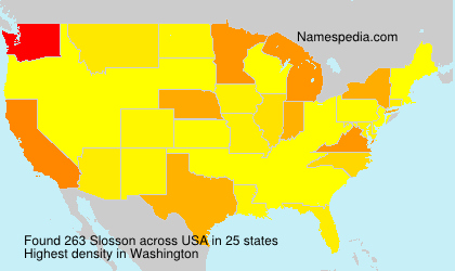 Surname Slosson in USA Surname Slosson in USA