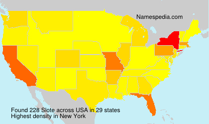 Surname Slote in USA Surname Slote in USA