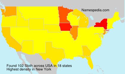 Surname Sloth in USA Surname Sloth in USA
