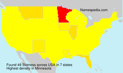 Surname Slotness in USA Surname Slotness in USA