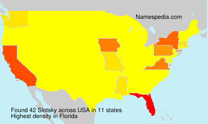 Surname Slotsky in USA Surname Slotsky in USA