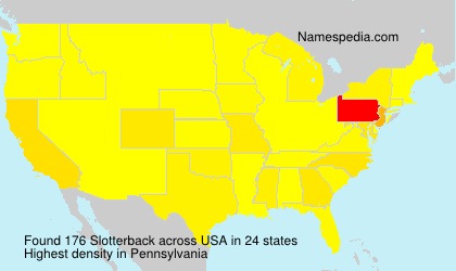Surname Slotterback in USA Surname Slotterback in USA