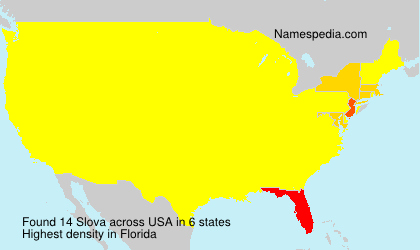Surname Slova in USA Surname Slova in USA