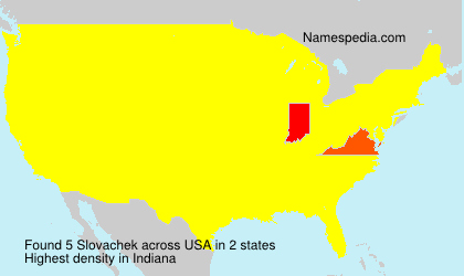 Surname Slovachek in USA Surname Slovachek in USA
