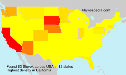 Surname Slovek in USA Surname Slovek in USA
