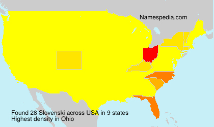 Surname Slovenski in USA Surname Slovenski in USA
