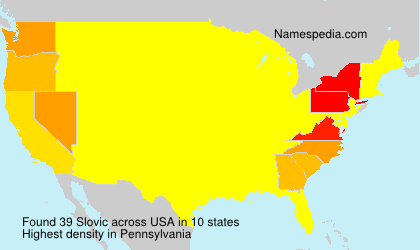 Surname Slovic in USA Surname Slovic in USA