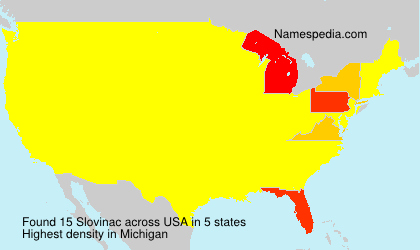 Surname Slovinac in USA Surname Slovinac in USA