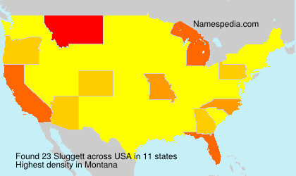 Surname Sluggett in USA Surname Sluggett in USA