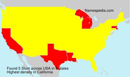Surname Slum in USA Surname Slum in USA
