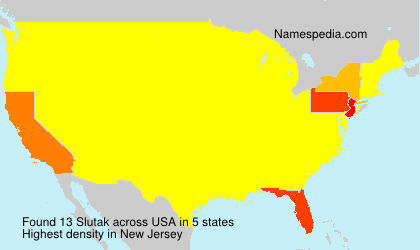 Surname Slutak in USA Surname Slutak in USA