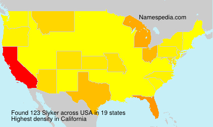 Surname Slyker in USA Surname Slyker in USA