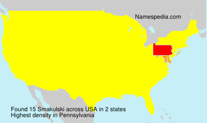 Surname Smakulski in USA