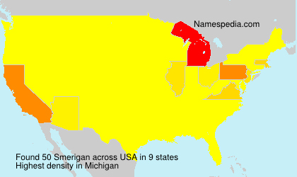 Surname Smerigan in USA Surname Smerigan in USA