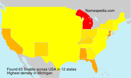 Surname Snable in USA Surname Snable in USA