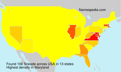 Surname Sneade in USA Surname Sneade in USA