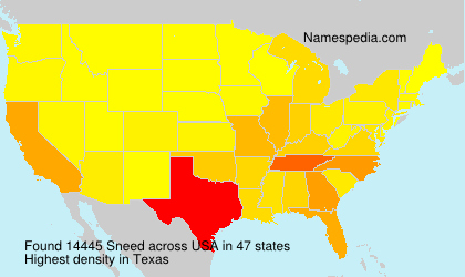 Surname Sneed in USA Surname Sneed in USA