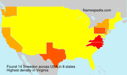 Surname Sneedon in USA Surname Sneedon in USA