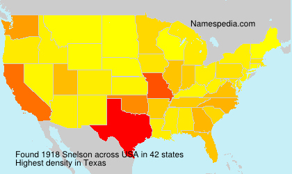 Surname Snelson in USA Surname Snelson in USA