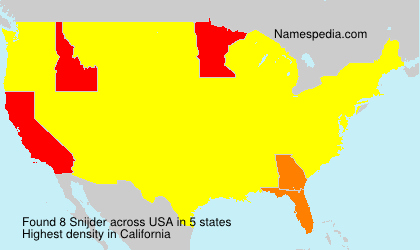 Surname Snijder in USA Surname Snijder in USA