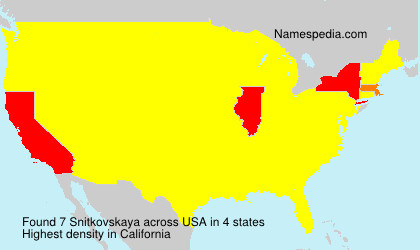Surname Snitkovskaya in USA Surname Snitkovskaya in USA