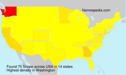 Surname Snope in USA Surname Snope in USA