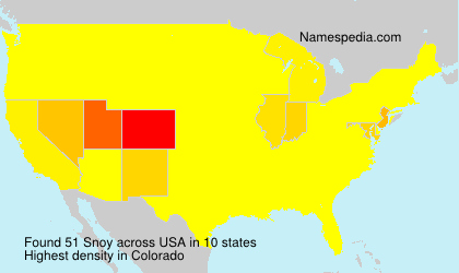 Surname Snoy in USA Surname Snoy in USA