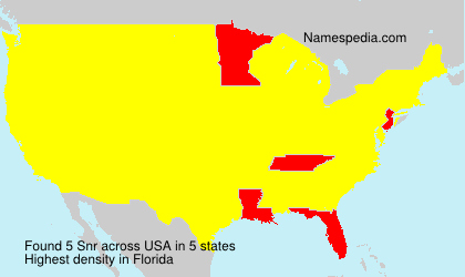 Surname Snr in USA Surname Snr in USA