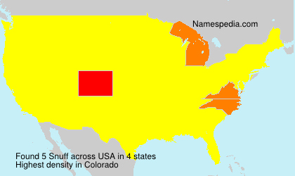 Surname Snuff in USA Surname Snuff in USA