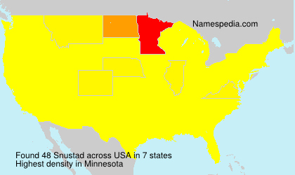Surname Snustad in USA Surname Snustad in USA