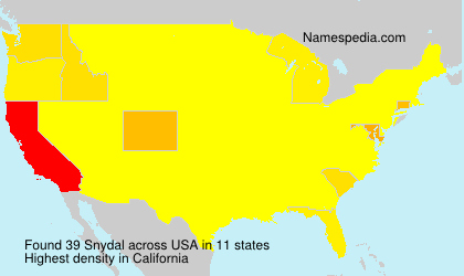 Surname Snydal in USA Surname Snydal in USA