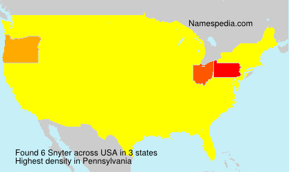 Surname Snyter in USA Surname Snyter in USA