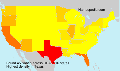Surname Soben in USA Surname Soben in USA