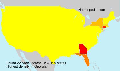 Surname Sodel in USA Surname Sodel in USA
