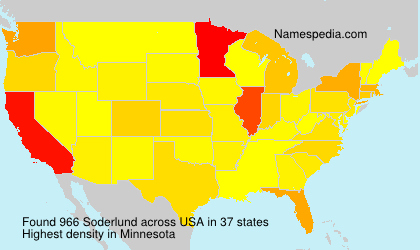 Surname Soderlund in USA Surname Soderlund in USA