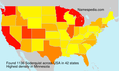 Surname Soderquist in USA Surname Soderquist in USA