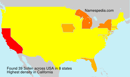 Surname Sofen in USA Surname Sofen in USA