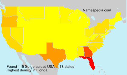 Surname Sofge in USA Surname Sofge in USA