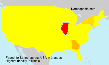 Surname Sofinet in USA Surname Sofinet in USA