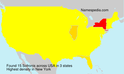 Surname Sofronis in USA