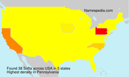 Surname Softa in USA Surname Softa in USA