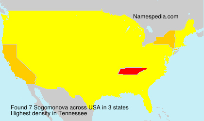 Surname Sogomonova in USA Surname Sogomonova in USA
