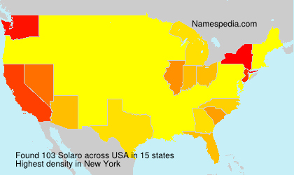 Surname Solaro in USA Surname Solaro in USA