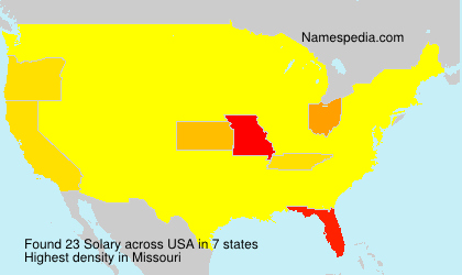Surname Solary in USA Surname Solary in USA