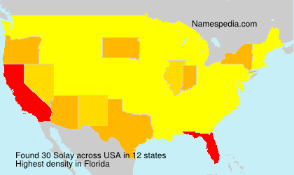 Surname Solay in USA Surname Solay in USA