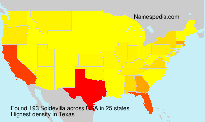 Surname Soldevilla in USA Surname Soldevilla in USA