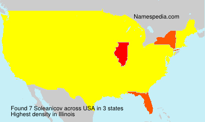 Surname Soleanicov in USA Surname Soleanicov in USA