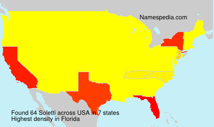 Surname Soletti in USA Surname Soletti in USA